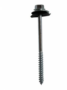 Hex head wood screws with  rubber and metal washers