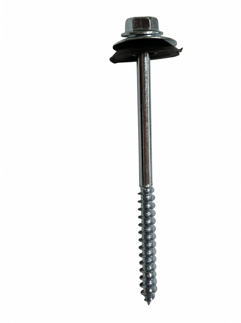 Hex head wood screws with  rubber and metal washers