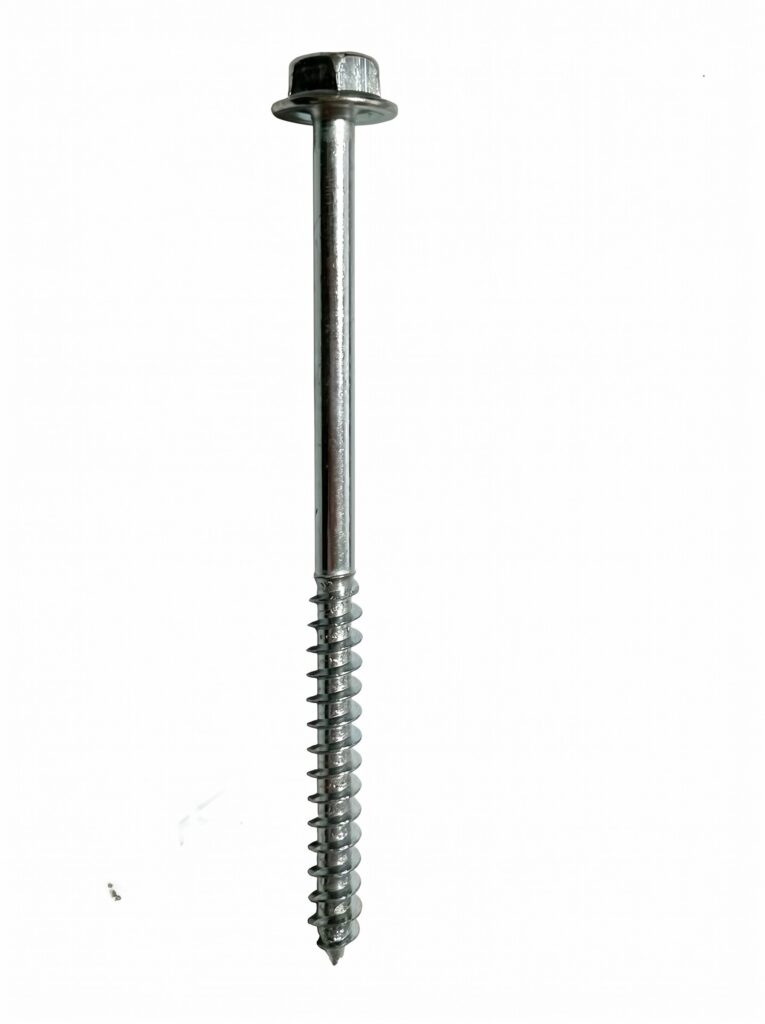 Hex head wood screws with  rubber and metal washers